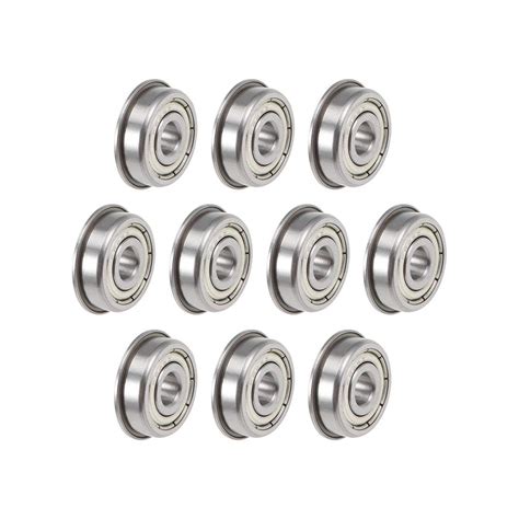 uxcell F625ZZ Flange Ball Bearing 5x16x5mm Shielded Chrome Bearings ...