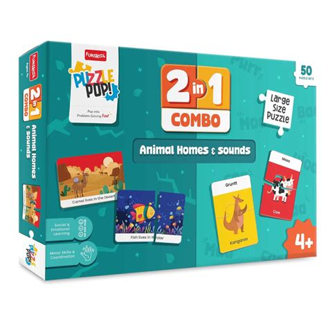 Funskool 2 in 1 Combo Puzzle – Animal Homes & Sounds — Toycra