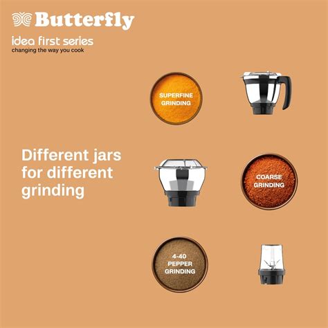 Butterfly Ziera Chrome 750 W 6-Jar Mixer Grinder - Black – Chera Home ...