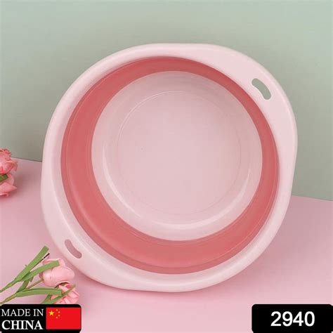 MULTI-PURPOSE PORTABLE COLLAPSIBLE FOLDING TUB, WITH HANGING HOLE & SA ...