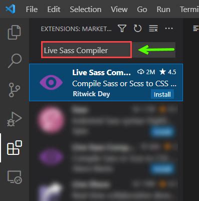 Image result for SCSS Compile to CSS with Visual Studio Code