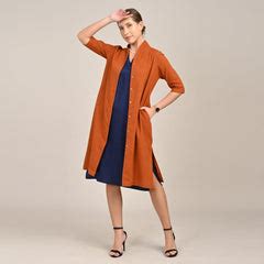 Saltpetre Women 2 Piece Jacket Dress Set In Orange & Navy For Formal Or ...