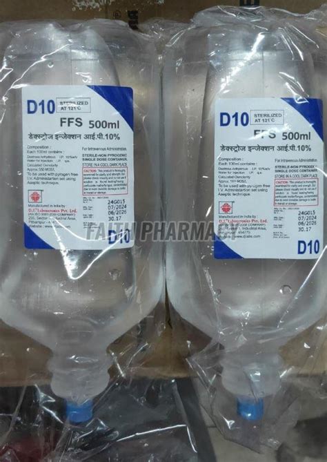 D10 Dextrose Injection Exporter, Supplier from Indore