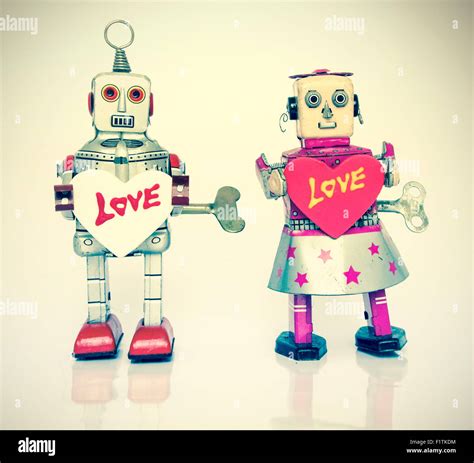 robot in love Stock Photo - Alamy