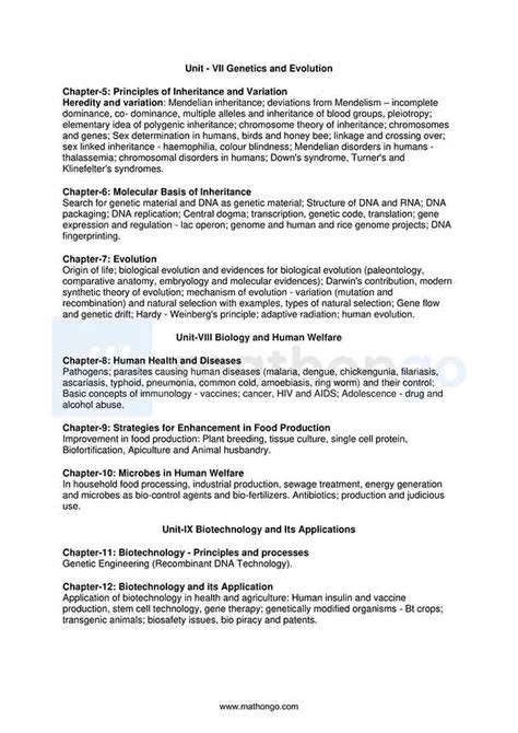 Image result for Bio Class 12 Syllabus