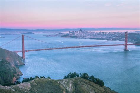 San Francisco Skyline at Sunset Stock Photo - Image of landscape ...