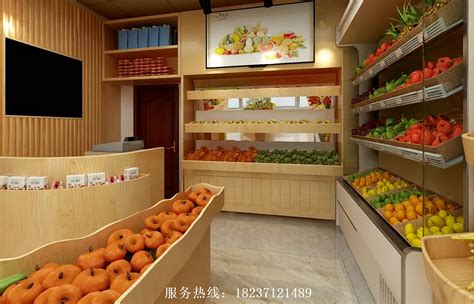 果味人生水果店装修设计案例效果图_岚禾装饰设计