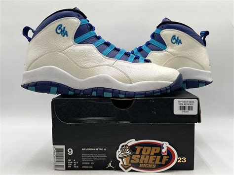 Air Jordan 10 Charlotte Hornets 2016 Size 9 Used Rare Retro Authentic ...