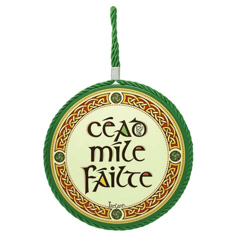 Cead Mile Failte Irish Pot Stand ShamrockGift.Com