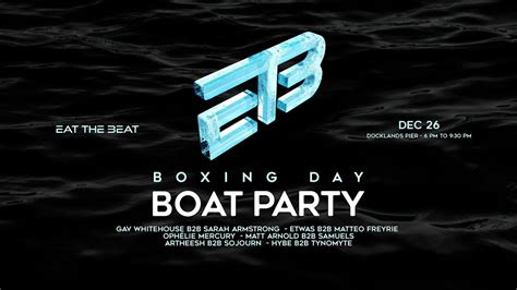 Eat The Beat : Boxing Day Boat Party, 131 Harbour Esplanade, Docklands ...