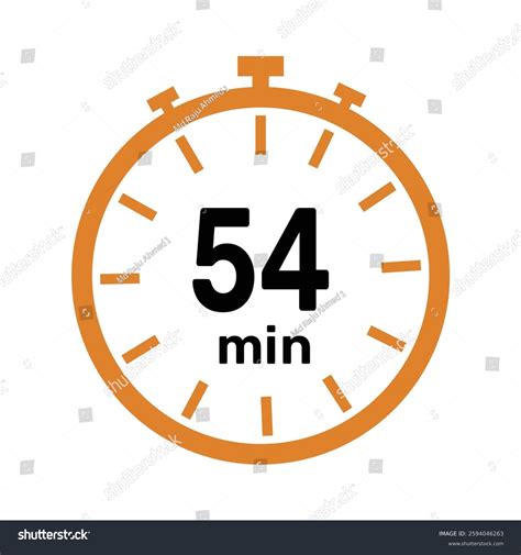 54 Minute Timer Clock Icon Vector Stock Vector (Royalty Free ...