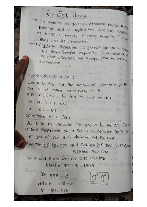 Maths-2 - Discrete mathematics assignment - 2. Set Theory The principle ...