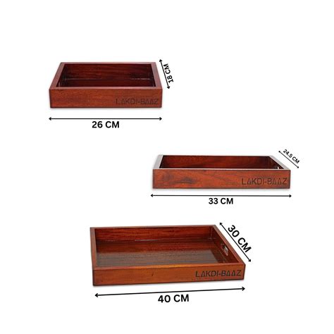 Buy Lakdi-Baaz| Premium Wooden Serving Tray Combo Teak – LakdiBaaz