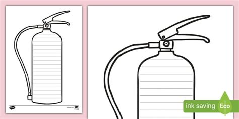 Fire Extinguisher Writing Template