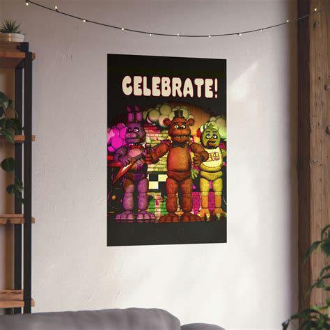 FNAF CELEBRATE Poster Five Nights at Freddys Celebrate Poster Celebrate ...