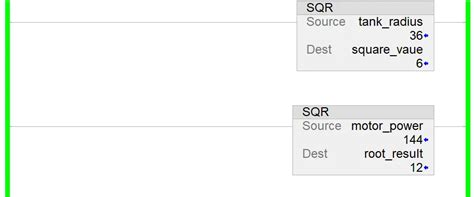 RSLogix 5000 Math Instructions: CPT, ADD, SUB, MUL, DIV, MOD, SQRT, NEG ...