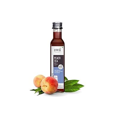 Swa Artisanal Syrups - Peach Iced Tea 250ml, 100% Natural, Makes 10-15 ...