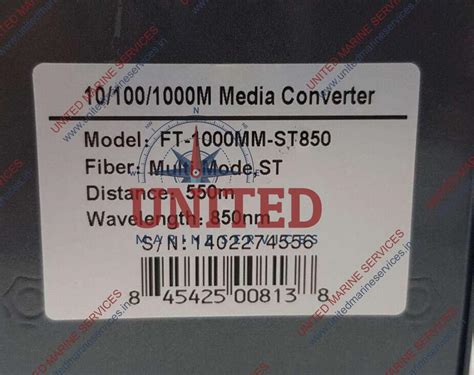 NETWORX ETHERNET FIBER OPTICAL MEDIA CONVERTER FT-1000MM-ST850 | United ...