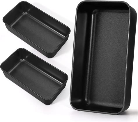 E-far Nonstick Bread Loaf Pan Set of 3, 9x5 Inch Stainless Steel Core ...