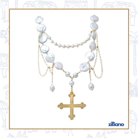 GOLDEN HOUR SACRED GRACE PEARL NECKLACE – Zibano