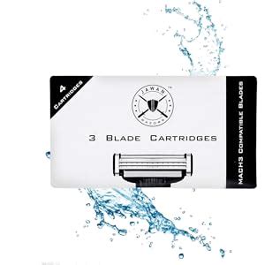 Buy MACH3 Compatible 3 Blade Cartridges - Pack of 4 By JAWAN RAZORS ...