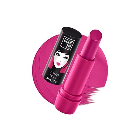 Buy Elle 18 Color Pops Matte Lipstick, Pink Show, Moisturising Bullet ...
