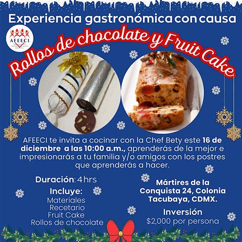 Experiencia gastronómica con causa: "Rollos de Chocolate y Fruit Cake ...