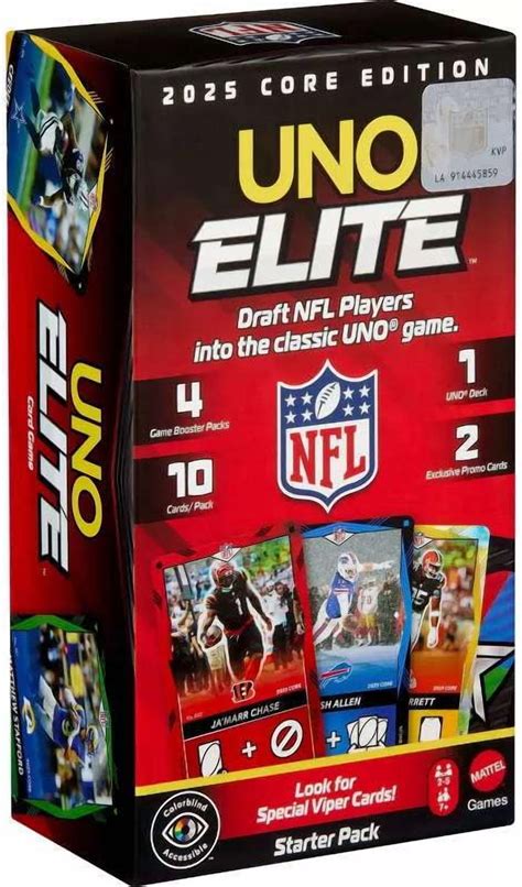 Mattel MTTJHG46 UNO Elite NFL Starter Pack 2025 Card Game - Walmart.com