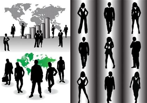 Business People Silhouette Vector 的图像结果