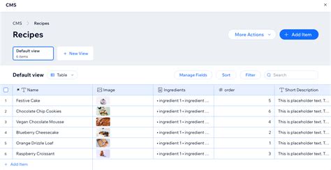 Image result for Using Wix Content Manager