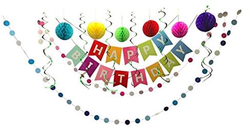The KaLuc Co. KaLuc Colorful Happy Birthday Decorations Banner, 6 ...