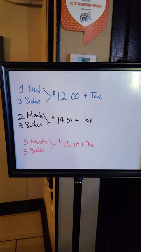 Menu at Sascee's Southern Style Eatery restaurant, Waco