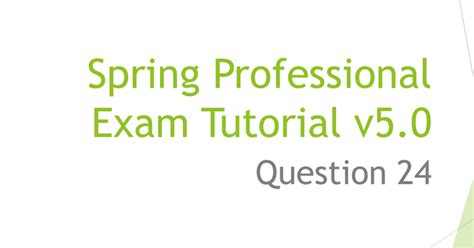 M01 Q24 What is @Profile annotation? — Teletype