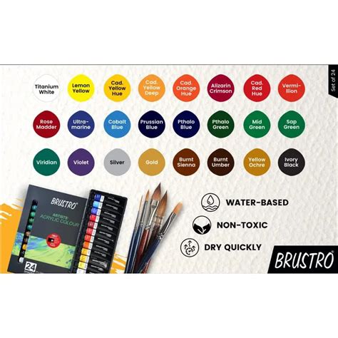 Brustro Artists Acrylic Colour Sets - Canvazo – Artstation