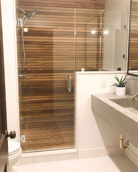 21 Beautiful Wood Tile Shower Ideas That Wow - Addicted To Organization