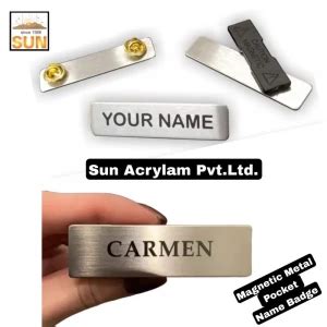 Pocket Name Plate - Sun Acrylam Private Limited
