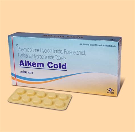 Alkem Cold Active Tab (Paracetamol 500 Mg + Phenylephrine Hcl 5 Mg + D ...