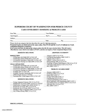 Fillable Online SUPERIOR COURT OF WASHINGTON FOR PIERCE COUNTY - LINX ...