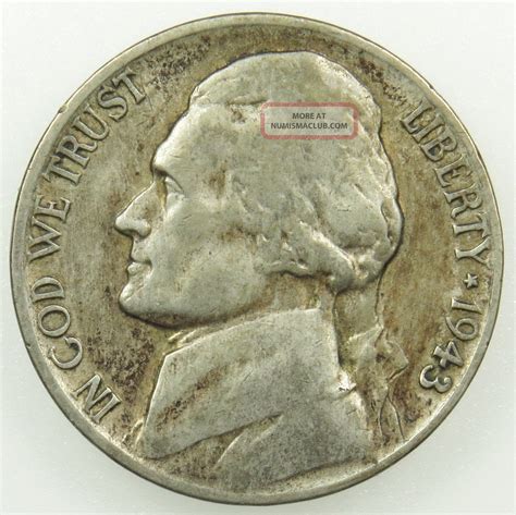 1943 P Jefferson Silver War Nickel F (b05)