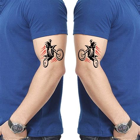 Voorkoms® Bike Rider Men and Women Waterproof Temporary Body Tattoo ...