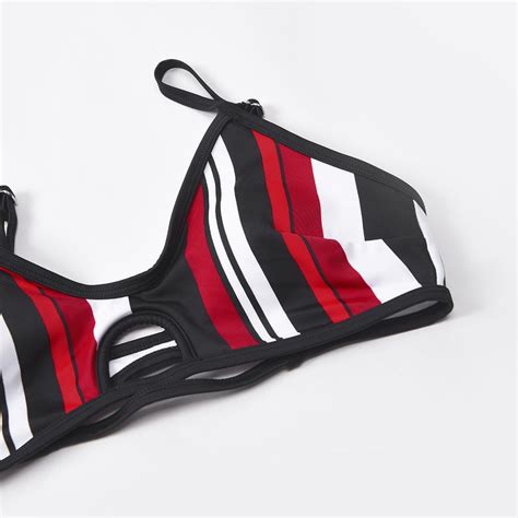Cutout Stripe Low Waist Bikini Set I Swimwear | The Beach Company