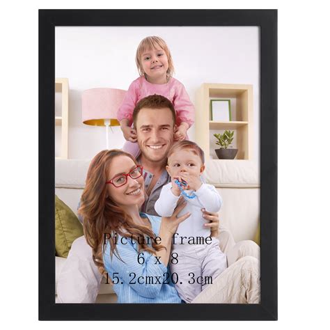 Giftgarden 6x8 Picture Frame, Black Photo Frame 6 by 8 for Wall ...