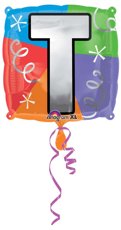 Letter T Square Shaped Balloon - Helium Quality - 18 inches - 1PC ...