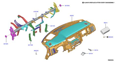 Nissan Pathfinder Instrument Panel Knee Bolster (Lower) - 68106-6TA0A | Murfreesboro Nissan ...