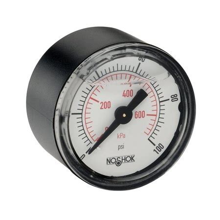 Noshok Pressure Gauge, 4" 304SS Case, Copper Alloy Internals, 60 psi ...