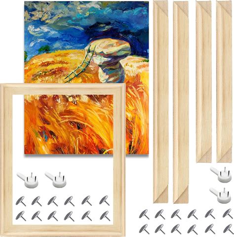 EVNEED 2 Pack DIY Canvas Stretcher Bars 16x20 Inch Canvas Frame - Easy ...