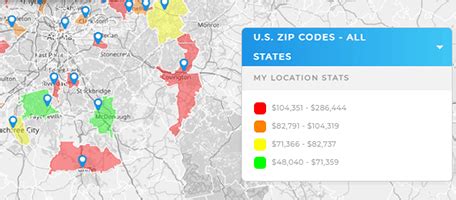 Image result for Zip Code Heat Map