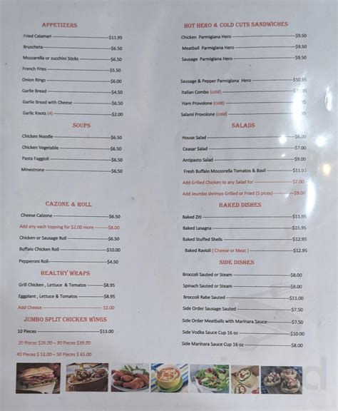 Rocky's Pizzeria menu in New York, New York, USA