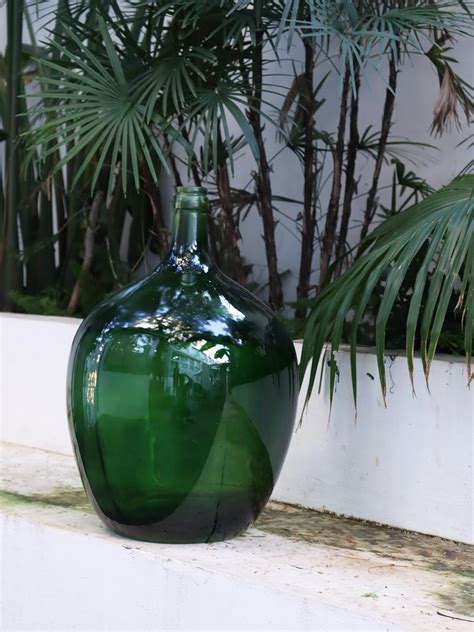 Amazon.com: 21" Extra Large Glass Tall Floor Vase for Pampas Grass- Oversize Big Green Jug Vases ...