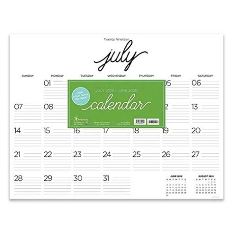 Buy Farmhouse Script Calligraphy Large Desk Pad Monthly 2020 Calendar ...